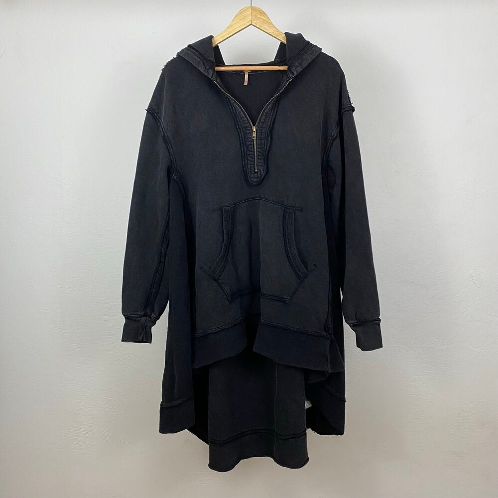 Free People North Sweatshirt - Washed Black - Size XS